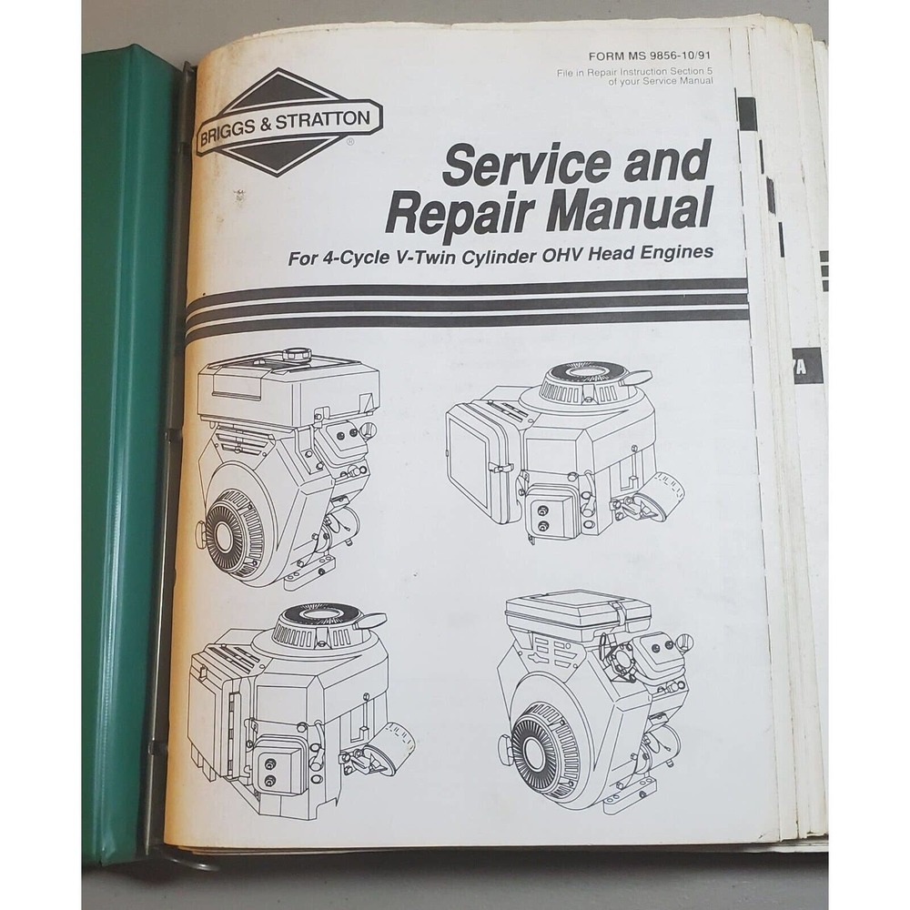 Briggs & Stratton Service & Repair Manuals binder